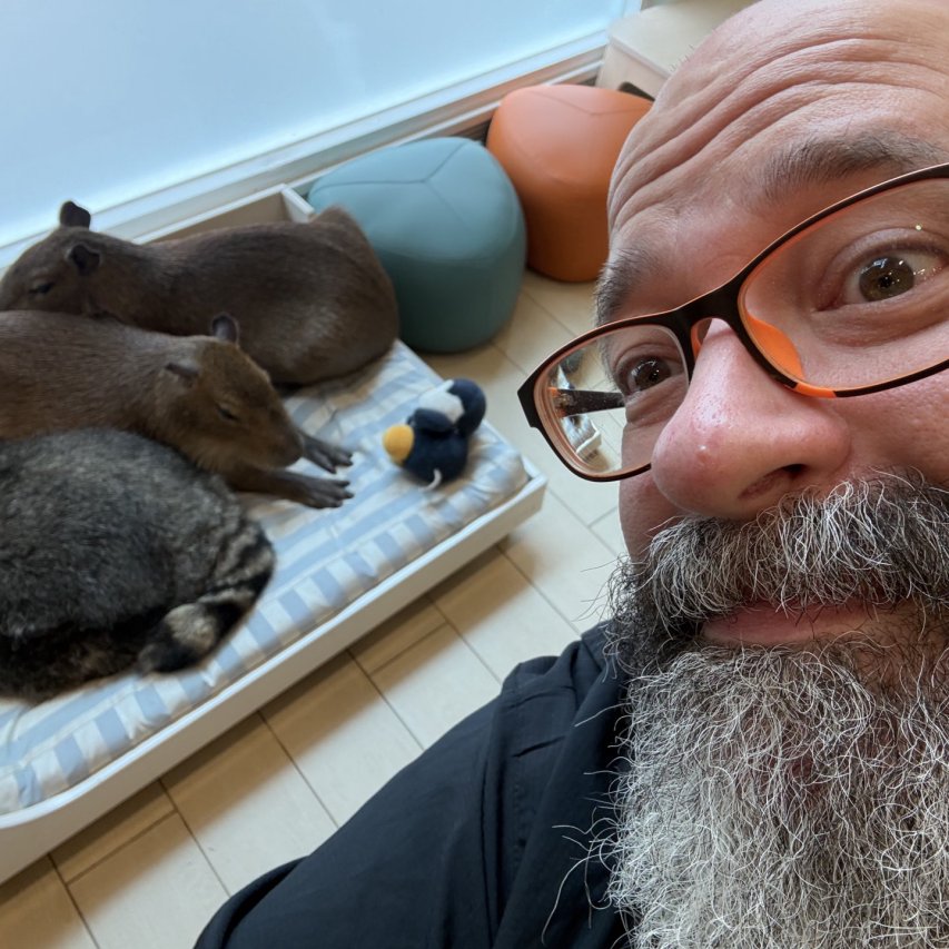 Scott with Capybara